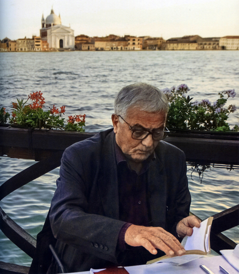 Philippe Sollers à Venise photo Sophie Zhang